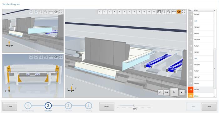 Simulace postupu ohýbání v 3D prostředí